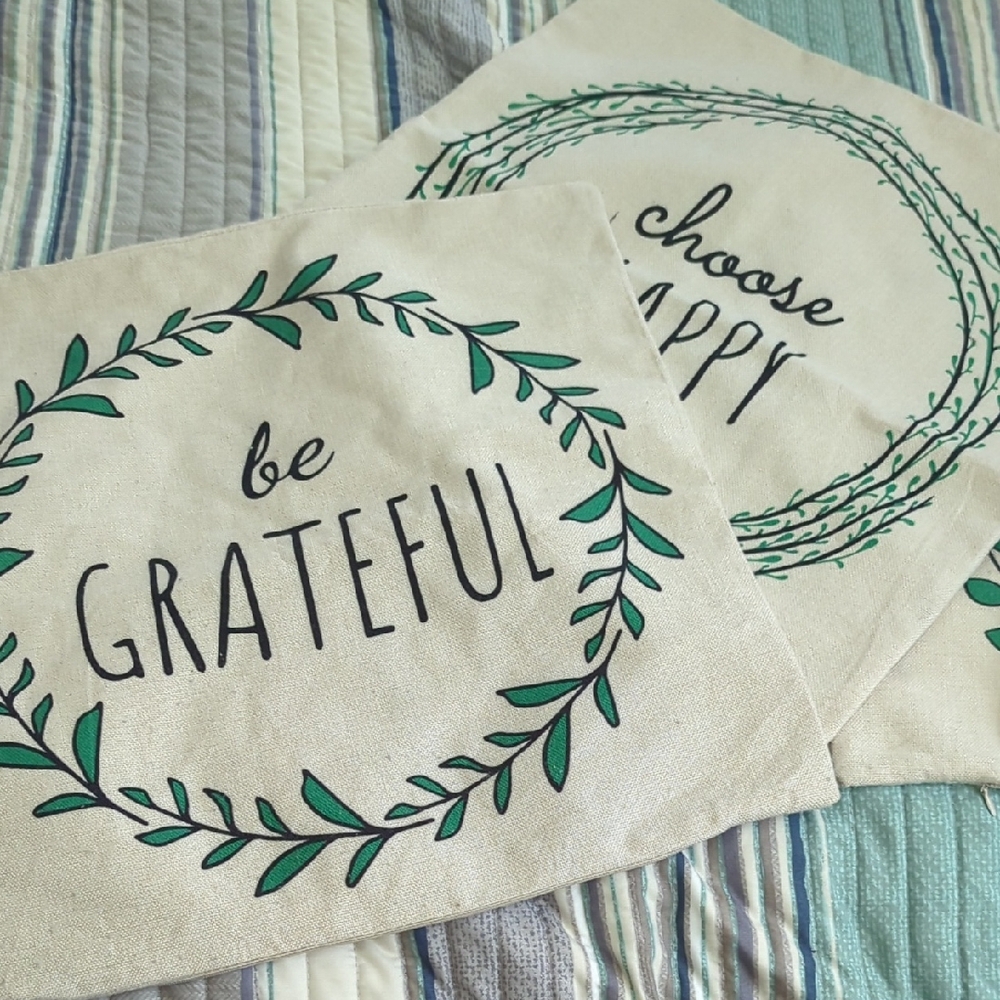 Set Of 4-Decorative Pillow Covers with Inspirational Quotes